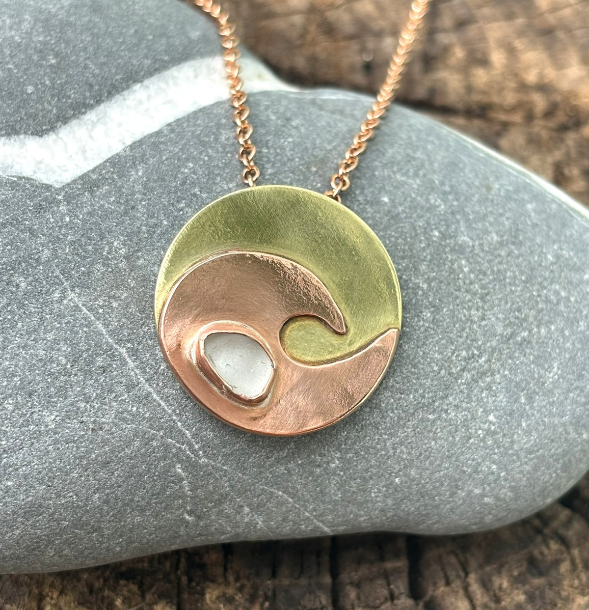 Sea Glass in the Waves necklace
