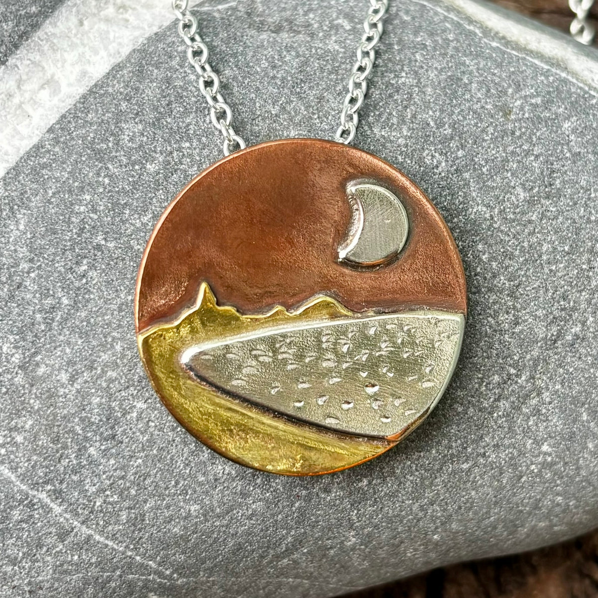 Moon over Carnoustie Bay necklace