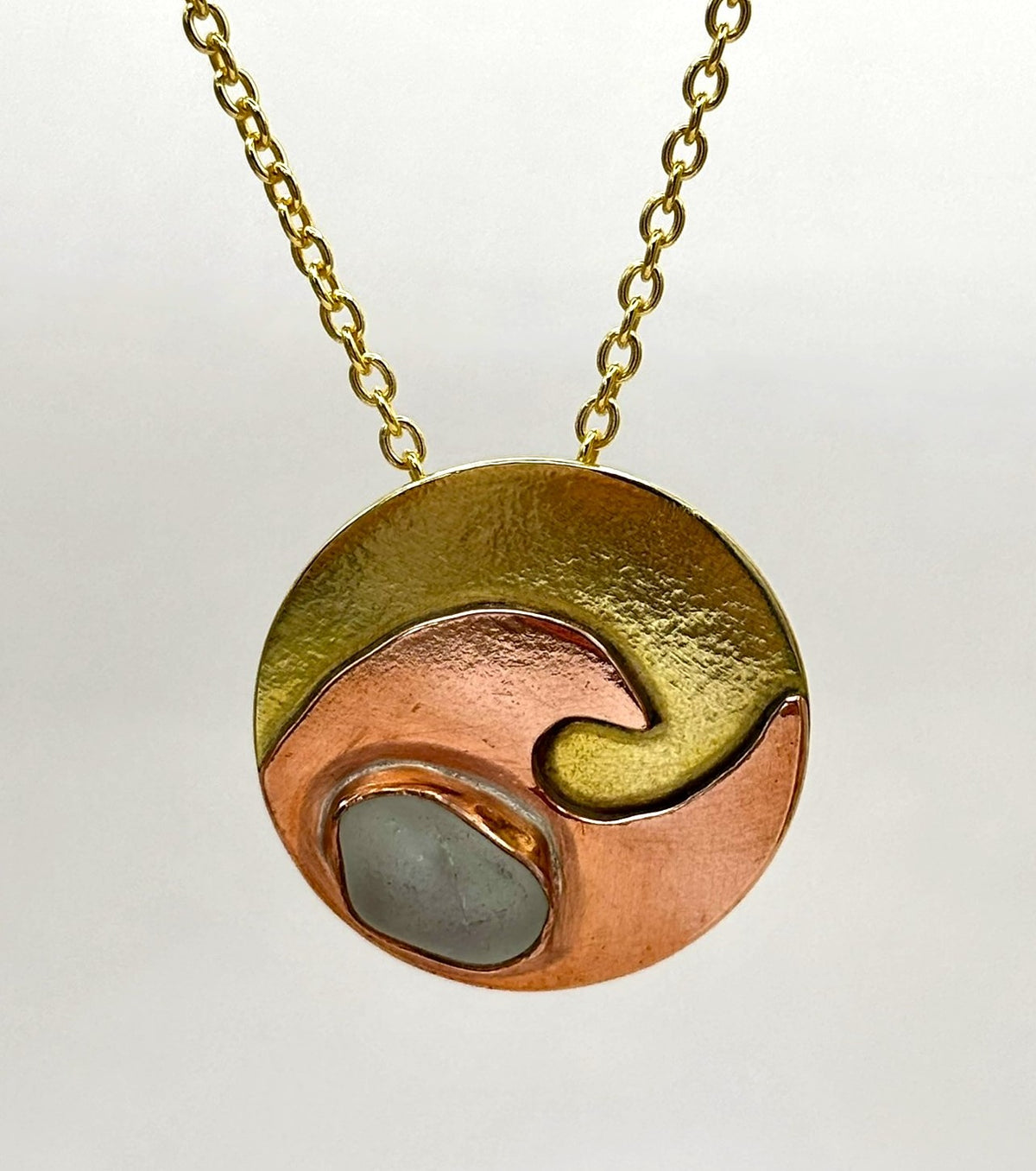Sea Glass in the Waves necklace