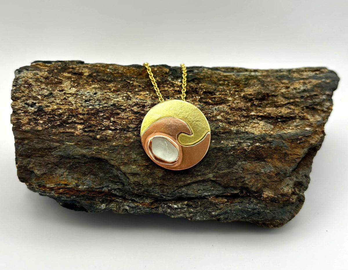 Sea Glass in the Waves necklace