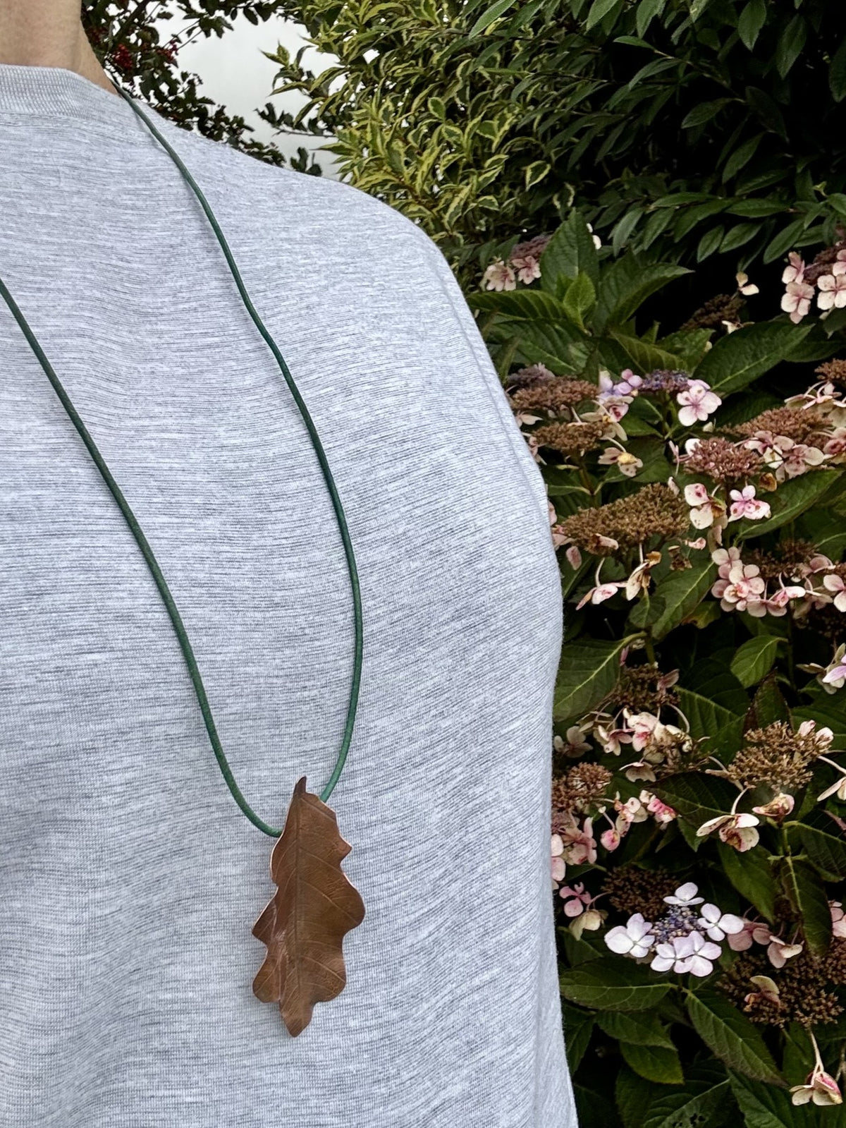 Copper Oak Leaf Pendant