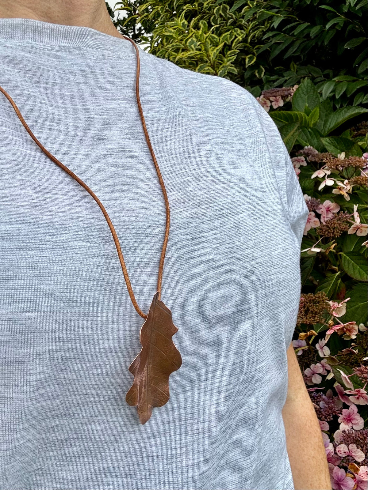 Copper Oak Leaf Pendant