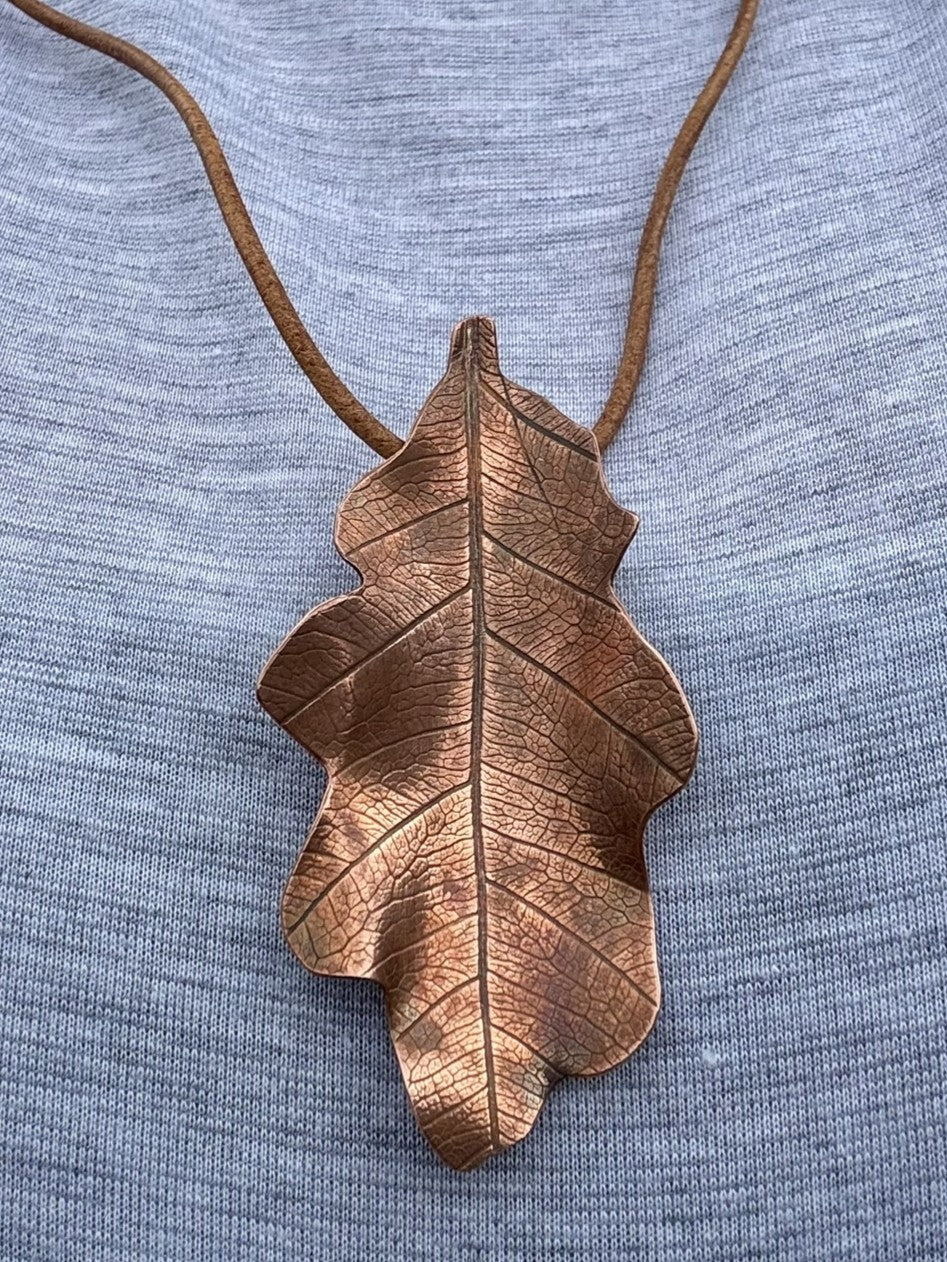 Copper Oak Leaf Pendant