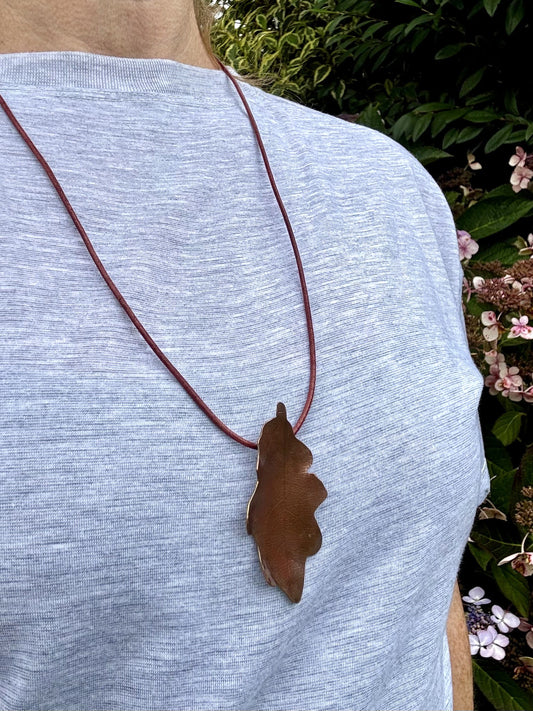 Copper Oak Leaf Pendant