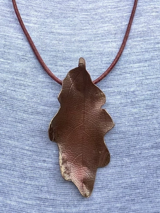 Copper Oak Leaf Pendant