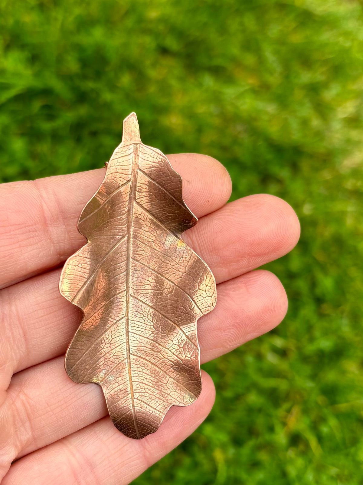 Copper Oak Leaf Statement Necklace – wear 3 ways