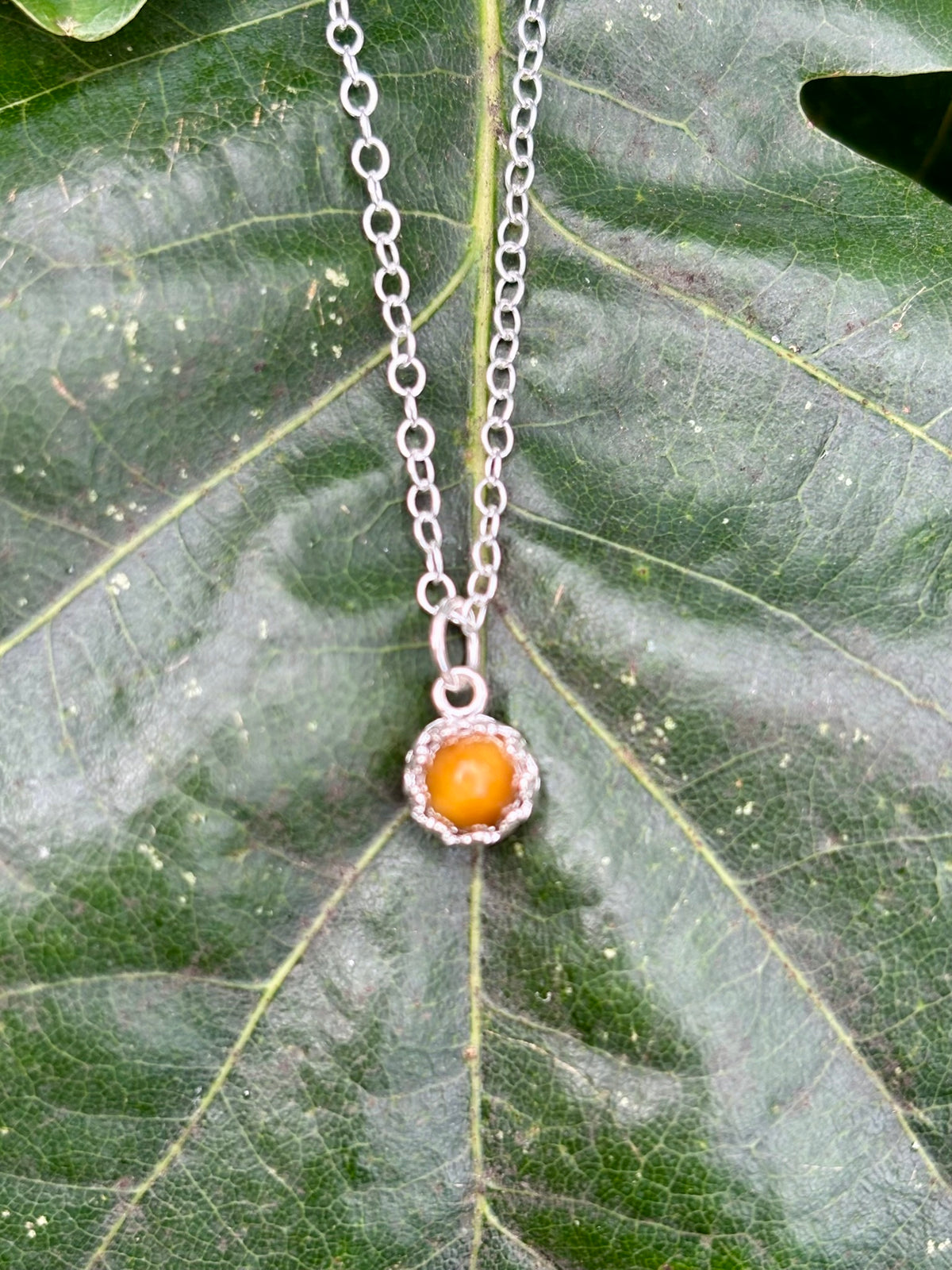 Copper Oak Leaf & Gemstone Acorn Necklace – wear 3 ways